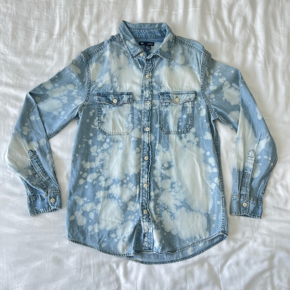 GAP bleached denim work shirt